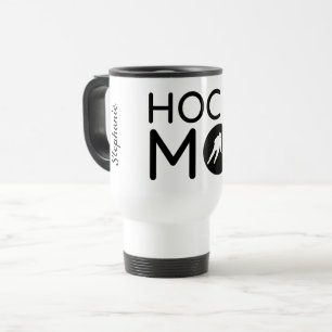 Hockey mum travel mug circle silhouette