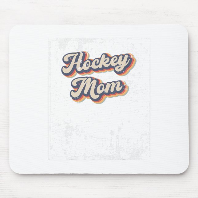 Hockey Mum Vintage Rainbow  Mouse Mat (Front)