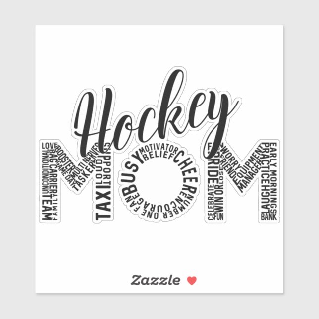 Hockey Mum Word Art (Sheet)