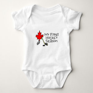 Hockey My First Hockey Season (Canada) Baby Bodysuit