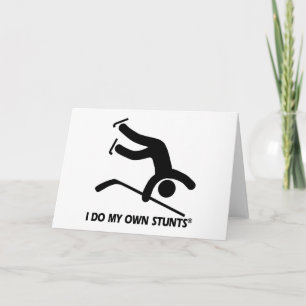 Hockey My Own Stunts Holiday Card
