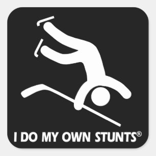 Hockey My Own Stunts Square Sticker