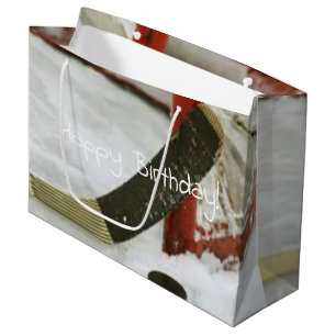 hockey net goal large gift bag