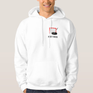 Hockey Net, Stick and Puck Hoodie