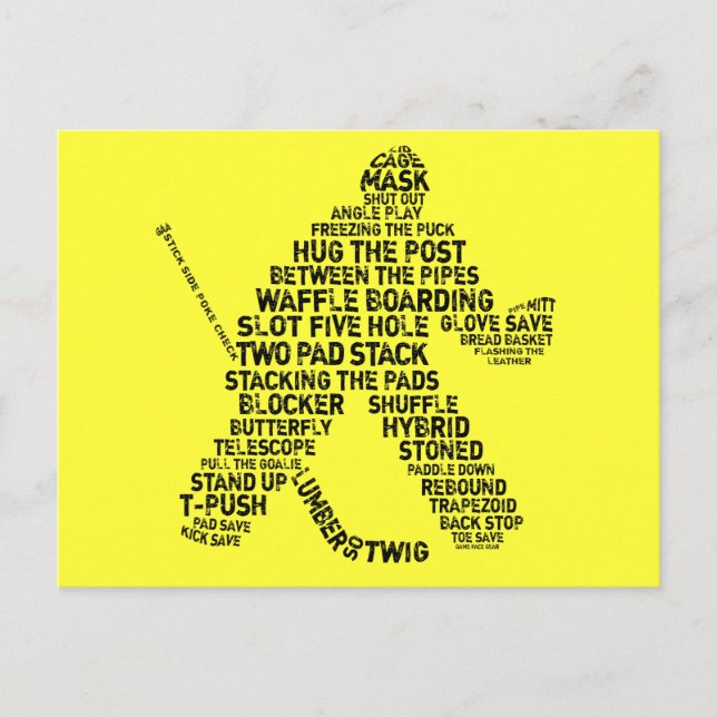 Hockey Netminder Postcards (Front)