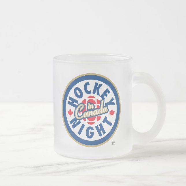 Hockey Night in Canada Frosted Glass Coffee Mug (Right)