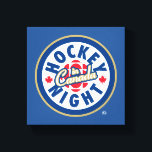 Hockey Night in Canada Logo Canvas Print<br><div class="desc">The present logo used since 1998. Hockey Night in Canada is the branding used for Canadian television presentations of the National Hockey League. While the name has been used for all NHL broadcasts on CBC Television (regardless of the time of day), Hockey Night in Canada is primarily associated with its...</div>