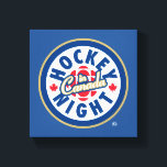 Hockey Night in Canada Logo Canvas Print<br><div class="desc">The present logo used since 1998. Hockey Night in Canada is the branding used for Canadian television presentations of the National Hockey League. While the name has been used for all NHL broadcasts on CBC Television (regardless of the time of day), Hockey Night in Canada is primarily associated with its...</div>