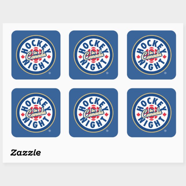 Hockey Night in Canada Logo Square Sticker (Sheet)