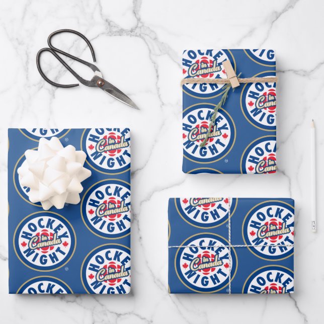 Hockey Night in Canada Logo Wrapping Paper Sheet (Front)
