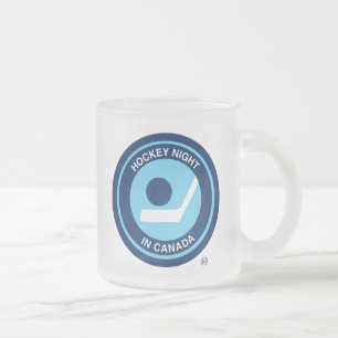 Hockey Night in Canada Retro Frosted Glass Coffee Mug
