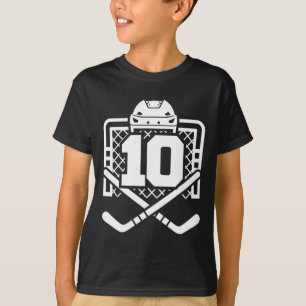 Hockey Number 10 Jersey Funny Hockey Player Game D T-Shirt