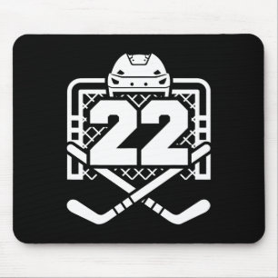 Hockey Number 22 Jersey Funny Hockey Player Game D Mouse Mat