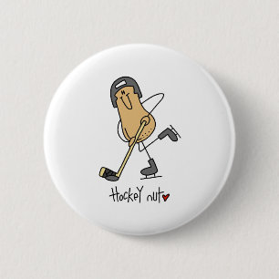Hockey Nut 6 Cm Round Badge
