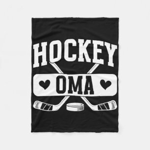 Hockey Oma Grandma Oma Of A Hockey Player Oma Fleece Blanket