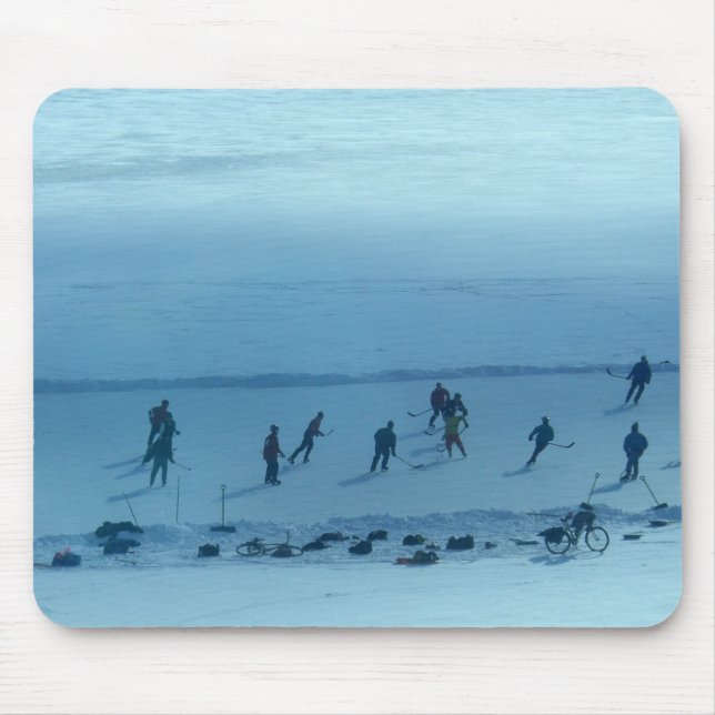 Hockey on Lake Monona Mouse Mat (Front)