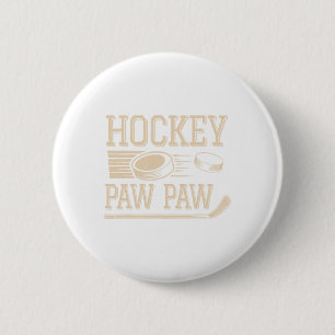 Hockey Paw Paw - Hockey Player Retro Vintage 6 Cm Round Badge