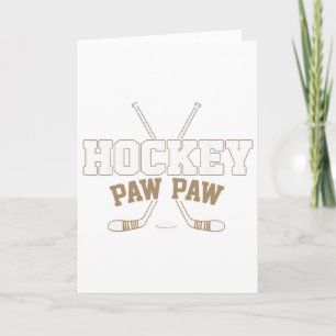 Hockey Paw Paw Vintage Hockey Lover Card