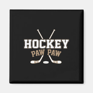 Hockey Paw Paw Vintage Hockey Lover Magnet