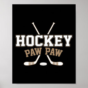 Hockey Paw Paw Vintage Hockey Lover Poster