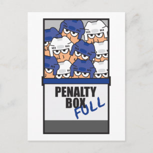 Hockey Penalty Box Full Postcard