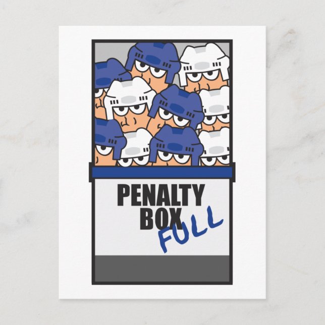 Hockey Penalty Box Full Postcard (Front)