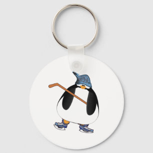 Hockey Penguin Key Ring