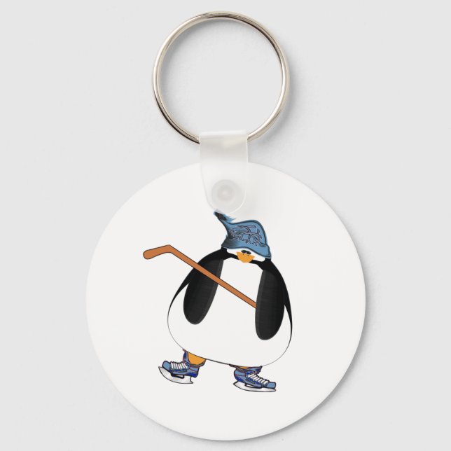 Hockey Penguin Key Ring (Front)