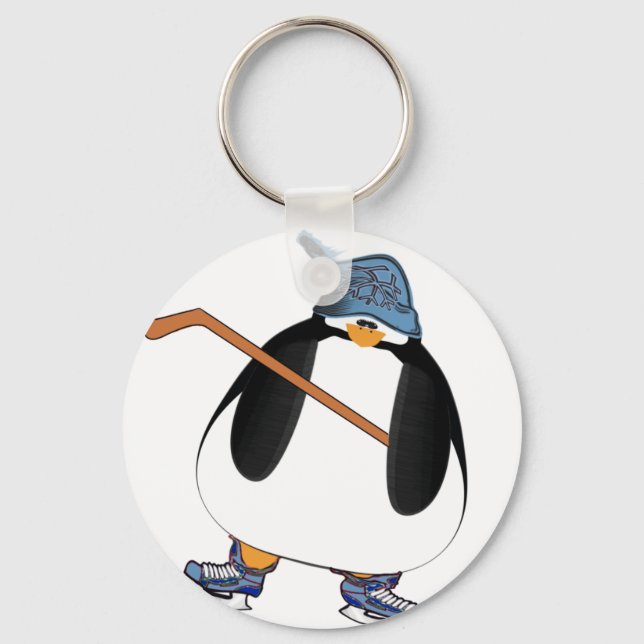 Hockey Penguin Key Ring (Front)