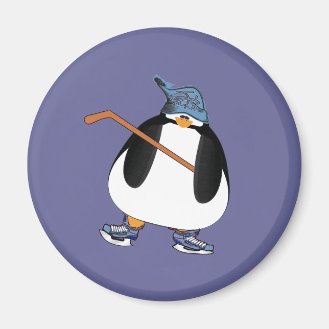 Hockey Penguin Magnet (Front)