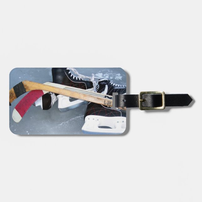 Hockey (personalise) luggage tag (Front Horizontal)