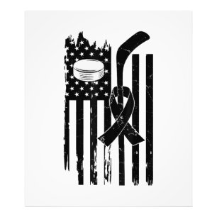 Hockey Pink Ribbon Breast Cancer Awareness Sport L Photo Print