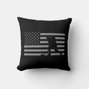 Hockey Player - American Flag Hockey Cushion