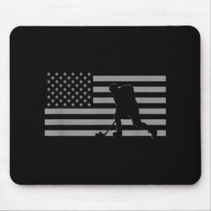 Hockey Player - American Flag Hockey Mouse Mat