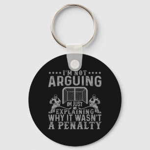 Hockey Player Arguing Gift Fun Hockey  Key Ring