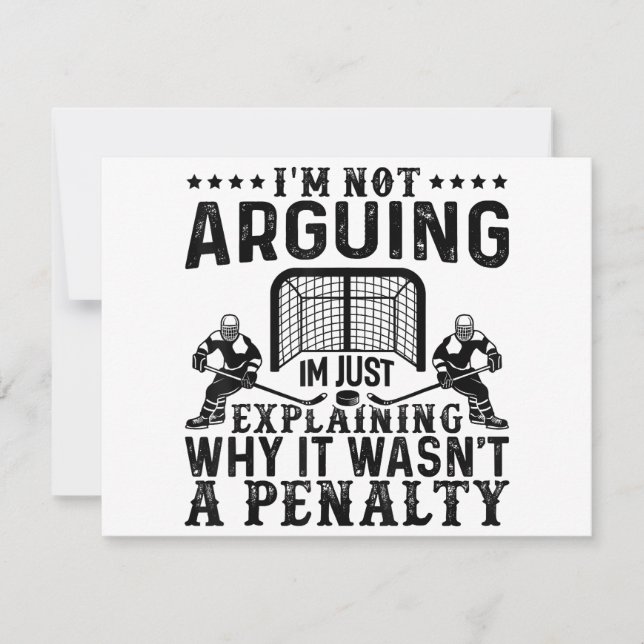 Hockey Player Arguing Gift Funny Hockey (Front)