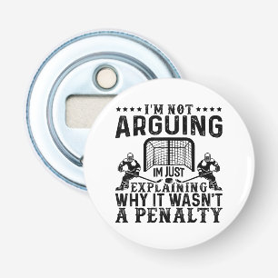 Hockey Player Arguing Gift Funny Hockey Bottle Opener