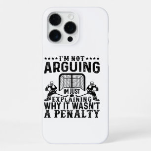 Hockey Player Arguing Gift Funny Hockey iPhone 16 Pro Max Case
