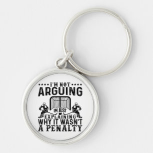 Hockey Player Arguing Gift Funny Hockey Key Ring
