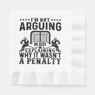 Hockey Player Arguing Gift Funny Hockey Napkin