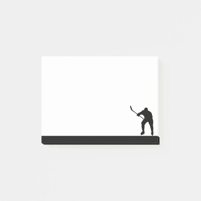 Hockey Player Athlete Sport Silhouette Post-it Notes (Front)