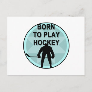 Hockey Player Born to Play Tshirts and Gifts Postcard