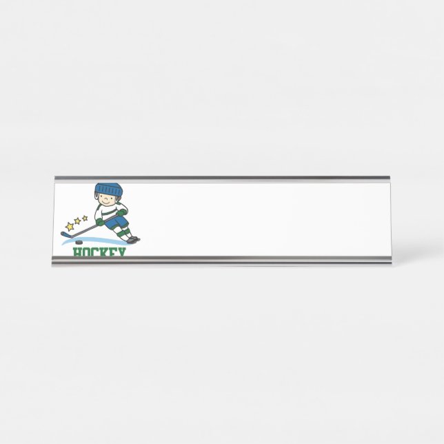 Hockey Player Desk Name Plate (Front)