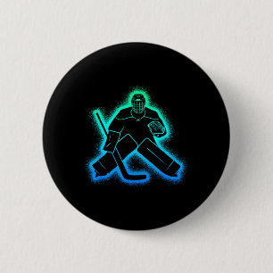 Hockey Player Goalkeeper Kids Men Boys Ice Hockey 6 Cm Round Badge