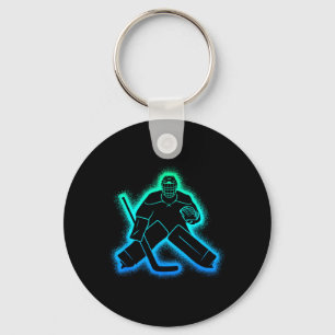 Hockey Player Goalkeeper Kids Men Boys Ice Hockey Key Ring