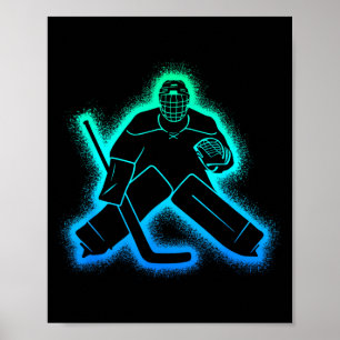 Hockey Player Goalkeeper Kids Men Boys Ice Hockey Poster
