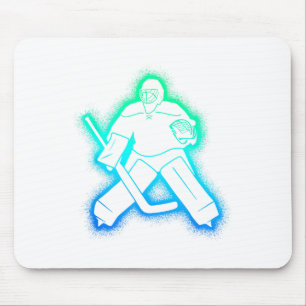 Hockey Player Goalkeeper Men Boys Ice Hockey Goali Mouse Mat