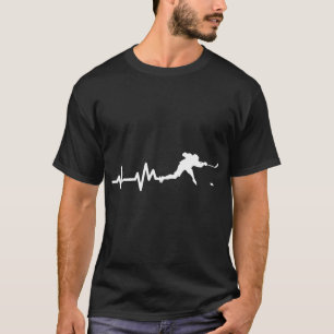 Hockey Player Heartbeat Ice Hockey Gift T-Shirt