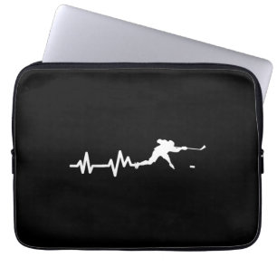 Hockey Player Heartbeat Ice Hockey Laptop Sleeve