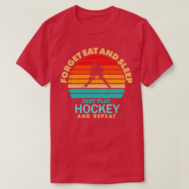 Hockey Player Ice Hockey Team Golie Indoor Sports T-Shirt (Design Front)